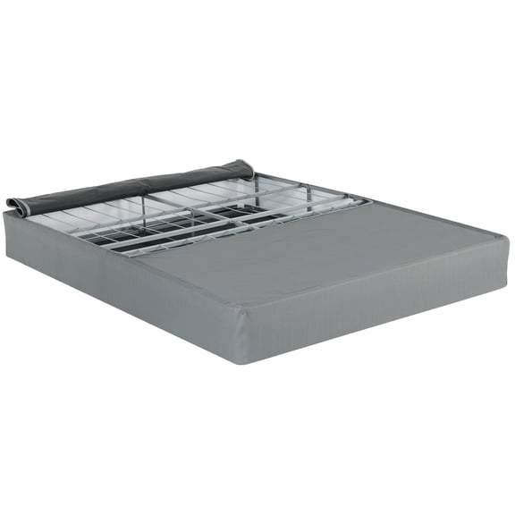 Miekor Furniture Foldable 9 in. Metal Mattress Bed Base, Full-Size Box Spring Foundation Bed, Grey 06535