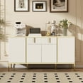 thumbnail image 1 of Miekor Furniture Four Doors And Two Drawers, Modern Sideboard Buffet Cabinet Storage Cabinet For Living Room, Kitchen, Dining Room, Hallway, White 89510, 1 of 1