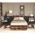 thumbnail image 1 of Miekor Furniture Full Size Bed Frame with 8 Storage Drawers, LED Headboard with Charging Station, Metal Platform Bed Frame, No Box Spring Needed, Noise-Free, Stable and Solid, Brown 84502, 1 of 8