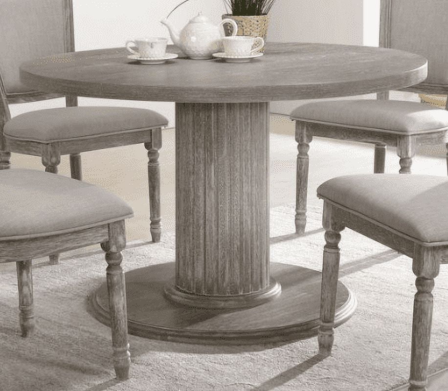 Round Reclaimed Wood Transitional Counter Height Dining Table