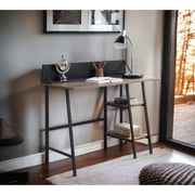 Miekor Furniture Garima Rustic Oak with Black Finished Legs Writing Desk 51556