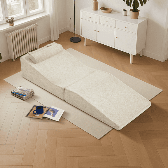 Miekor Furniture High-Density Pure Sponge Sofa Foldable & Portable Tatami Lounger, Multi-Functional Sofa Bed for Living Room & Bedroom, No Assembly, Eco-Friendly, Multiple Colors No7017