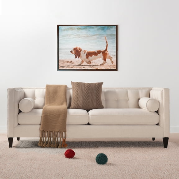 Miekor Furniture Jack 84" Modern Tuxedo Tufted Sofa, Sky Neutral Beige Polyester No9572