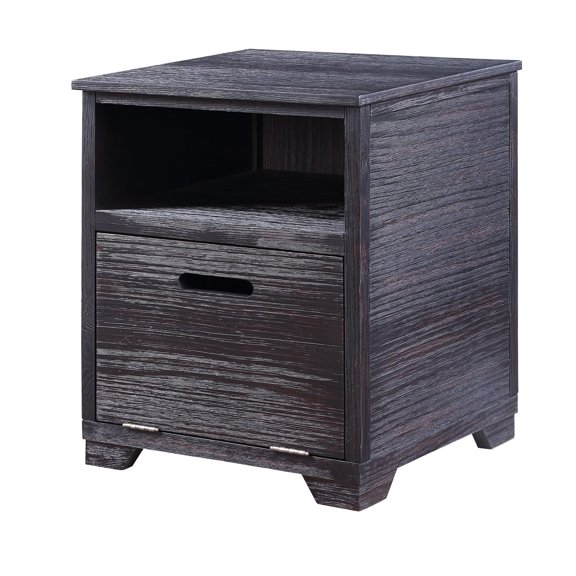 Miekor Furniture Kamilia Antique Black Finish End Table No.4609