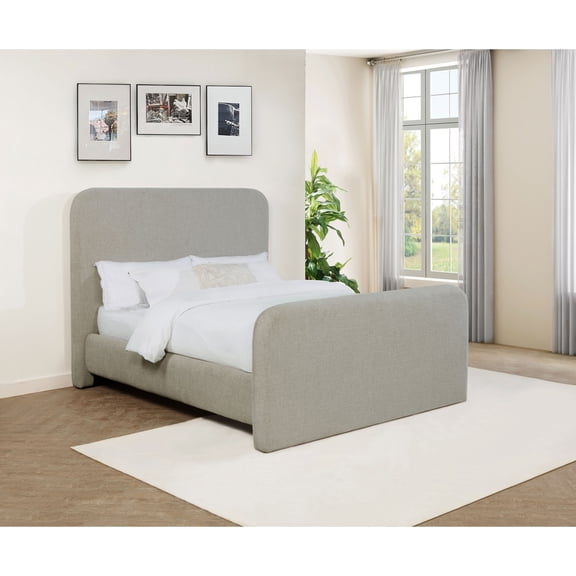 Miekor Furniture Kendra Grey Queen Platform Bed MK1848