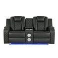thumbnail image 1 of Miekor Furniture LED & Power Reclining Loveseat Made With Faux Leather in Gray MK6576, 1 of 10
