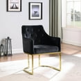 thumbnail image 1 of Miekor Furniture LOZENGE PLAID GOLD BASE ACCENT CHAIR 28529, 1 of 7