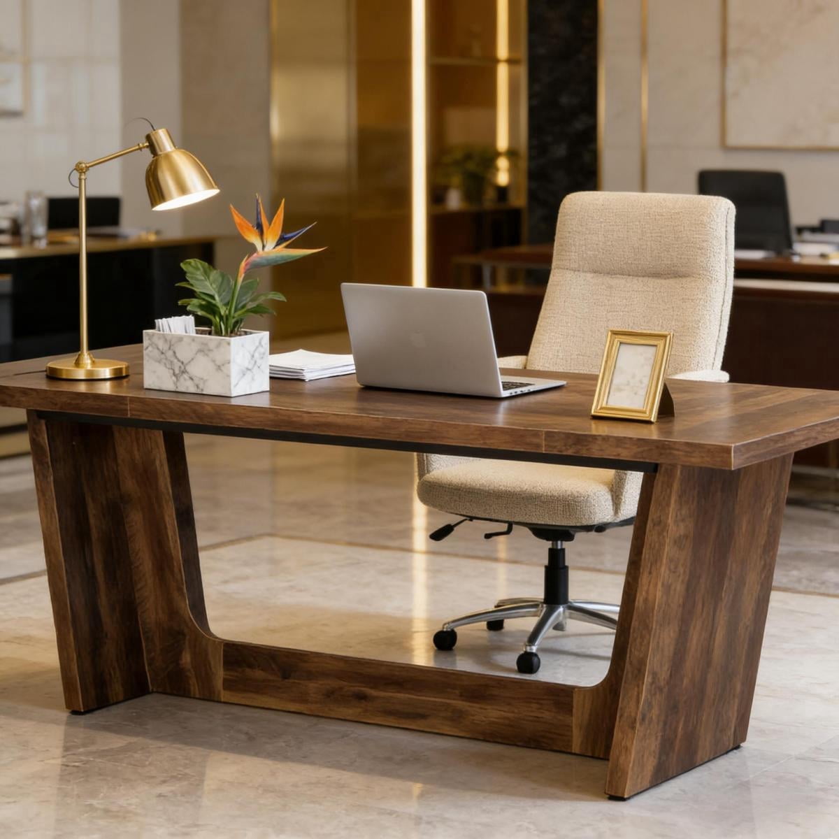 Miekor Furniture Large Executive Desk,Industrial Computer Desk,Conference table No0126