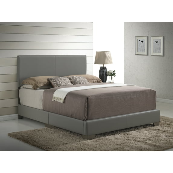 Miekor Furniture Light Grey Cozy Casual Bed For Relaxation 30882