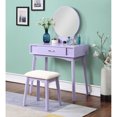 thumbnail image 1 of Miekor Furniture Maly Contemporary Wood Vanity and Stool Set, Purple B5A0330, 1 of 6