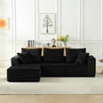 thumbnail image 1 of Miekor Furniture Modular Sectional Sofa, Modern Corduroy Cloud Couch with Deep Seat, Upholstered 4-Seater Sofa for Living Room, No Assembly Required MK1722, 1 of 6