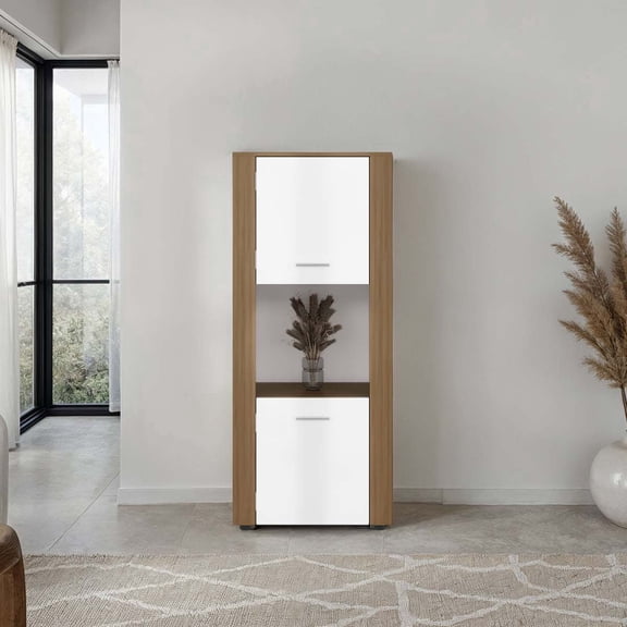 Miekor Furniture Natural Oak Vertical Storage Cabinet No5192