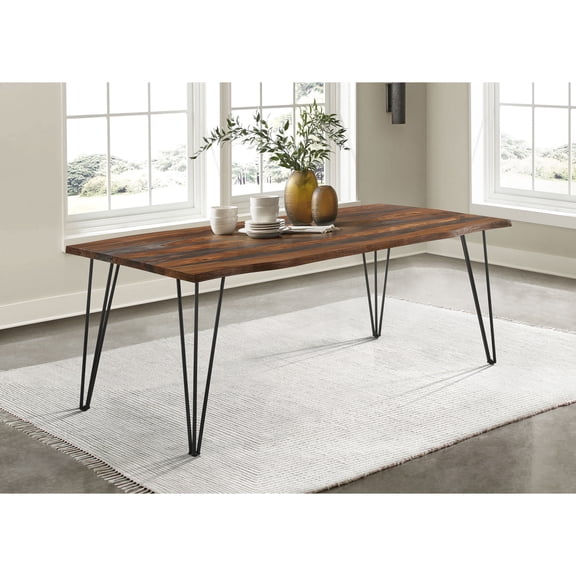 Miekor Furniture Neve Grey Sheesham Live Edge Dining Table MK8477