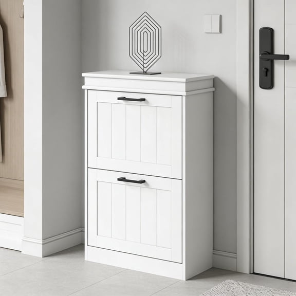 Miekor Furniture Nordic Style Storage Organizer,Slim Shoe Storage Cabinet No.4461
