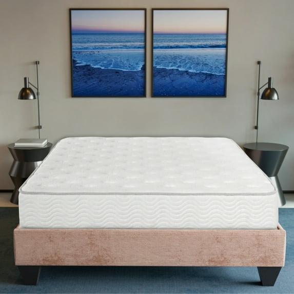 Miekor Furniture Premium 9 in. Medium Pocket Spring Mattress - Cal King, White 18562