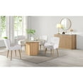 thumbnail image 1 of Miekor Furniture Qwin Natural Marble Top & Oak Finish Round Dining Table 88779, 1 of 6