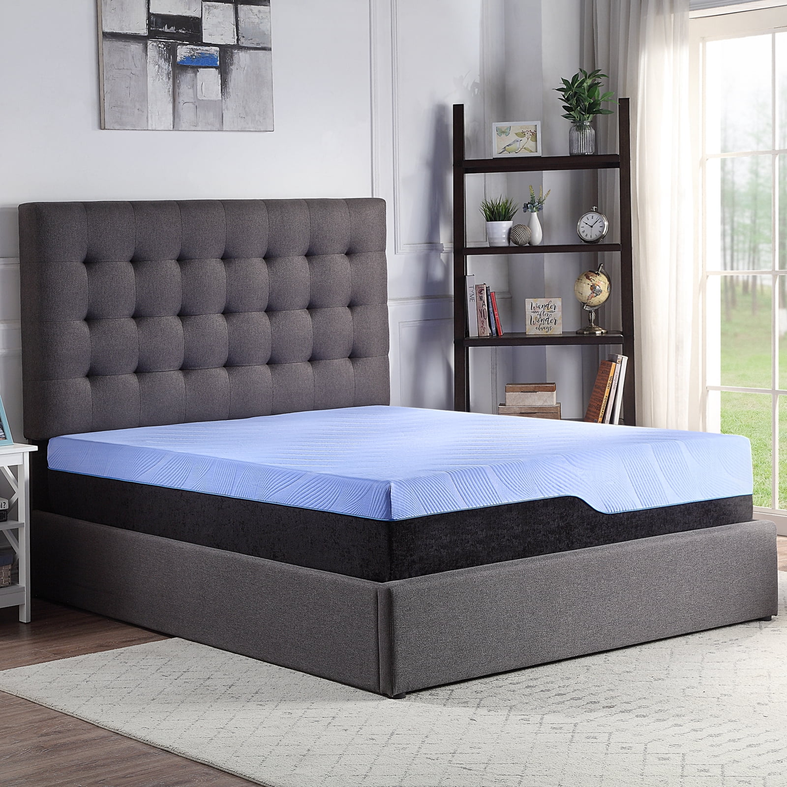 Miekor Furniture Refresh 12 inch Hybrid Cooling Fast Responding Latex Foam and Coil Adult Mattress, Cal King Size 75525