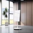 thumbnail image 1 of Miekor Furniture Removable Adjustable Height Tempered Glass Whiteboard, Magnetic Dry Erase Whiteboard, 36' x 24', Home School Supplies or Home Office Decor Includes 2 Magnets 2 Markers 1 Eraser 56667, 1 of 12