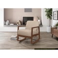 thumbnail image 1 of Miekor Furniture Rocker Accent Chair Modern Living Room Plush Cushion Brown Soft Upholstery Hardwood Frame Elegant Style Comfort Relax W5U010, 1 of 5