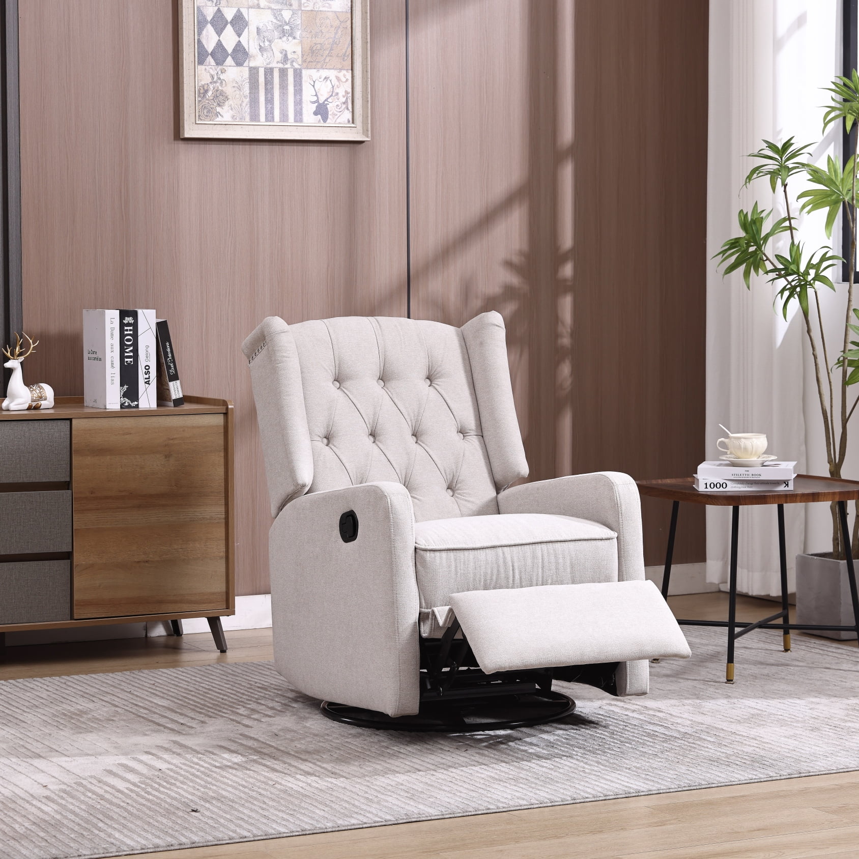 Miekor Furniture Rocking Recliner Chair,360 Degree Swivel Nursery ...