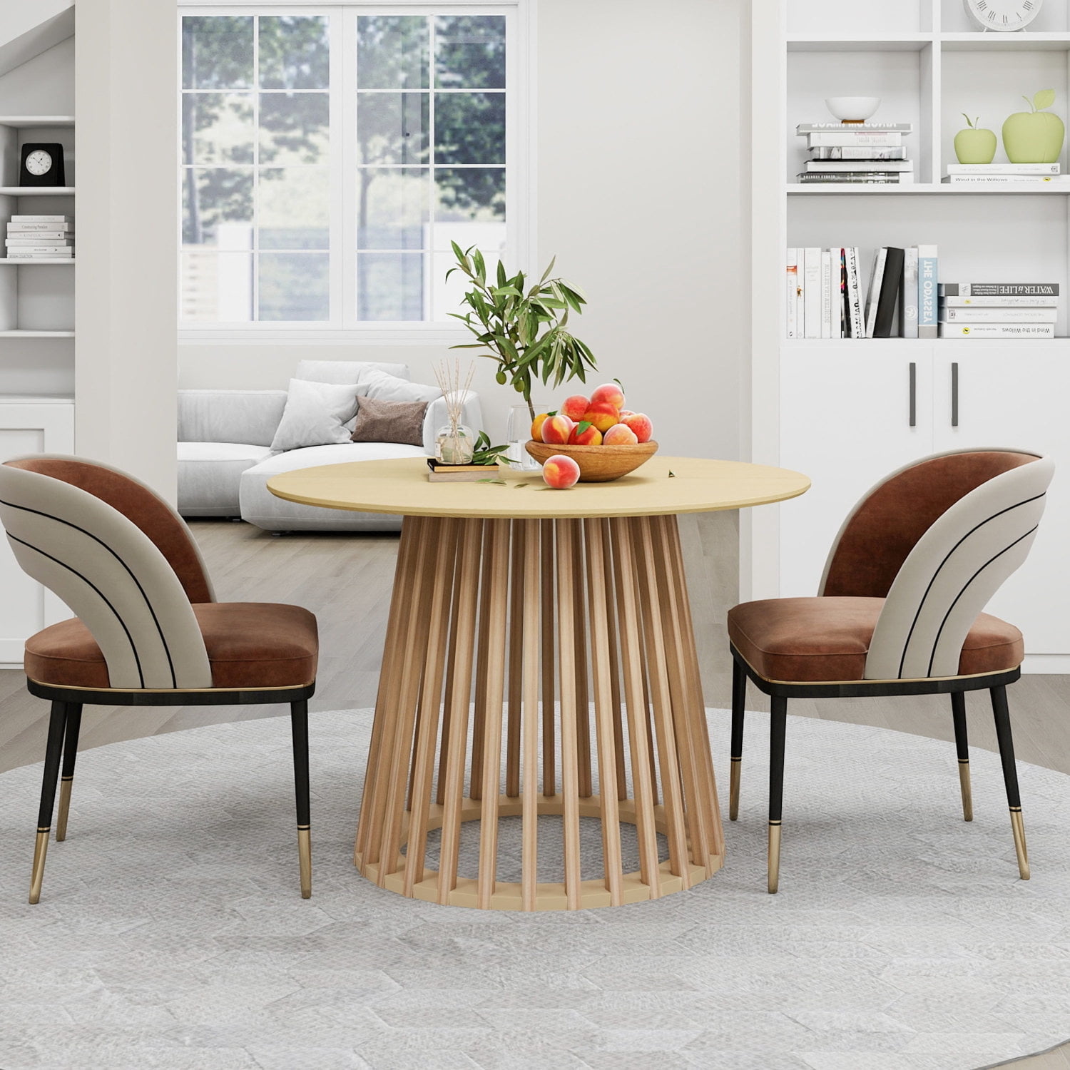Picture of Miekor Furniture Round Coffee Table, Grille Molding, Suitable for ...