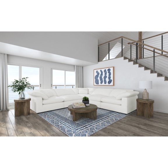 Miekor Furniture Segoura Ivory 5-piece Modular Sectional Sofa No4481