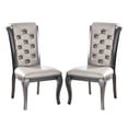 thumbnail image 1 of Miekor Furniture Set Of 2 Faux Leather Upholstered Side Chairs In Gray 22680, 1 of 5