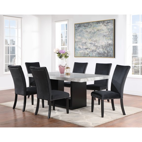 Miekor Furniture Sheena 5Pc Dining Table Set Black 89218