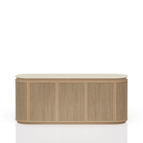 Miekor Furniture Stone Top and Rope Front Server 56817