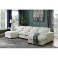 thumbnail image 1 of Miekor Furniture Tatman Linen Blend Sectional with 2 Ottomans 00021, 1 of 6