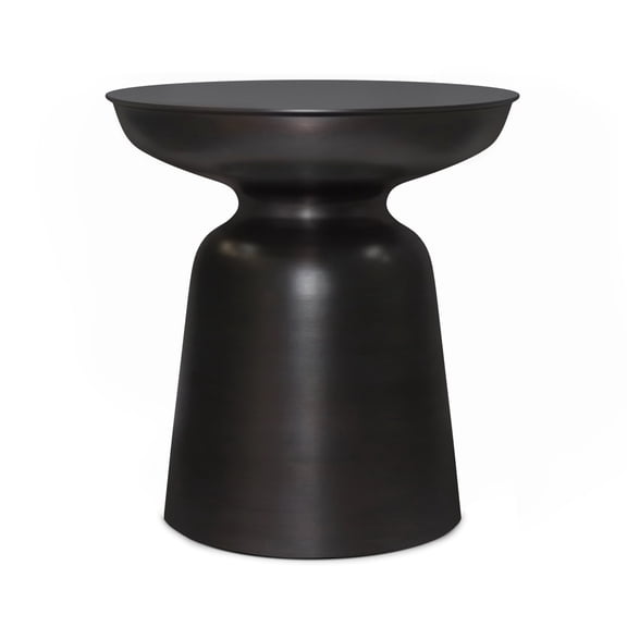 Miekor Furniture Toby 17 inch Wide Modern Industrial Metal Accent Table in Antique Copper Iron, Assembled No1329