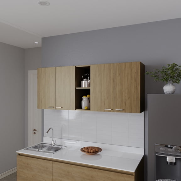 Miekor Furniture Wall Cabinet Ontario, Kitchen, Macadamia 46446