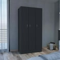 thumbnail image 1 of Miekor Furniture Wardrobe Armoire 71H" with 3-Doors and 2-Inner Drawers, 3 Doors, Black B5A1779, 1 of 7