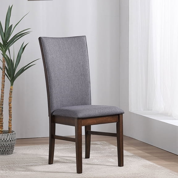 Miekor Furniture Wawona Grey Upholstered Dining Side Chair Grey (2 of Set) No4095