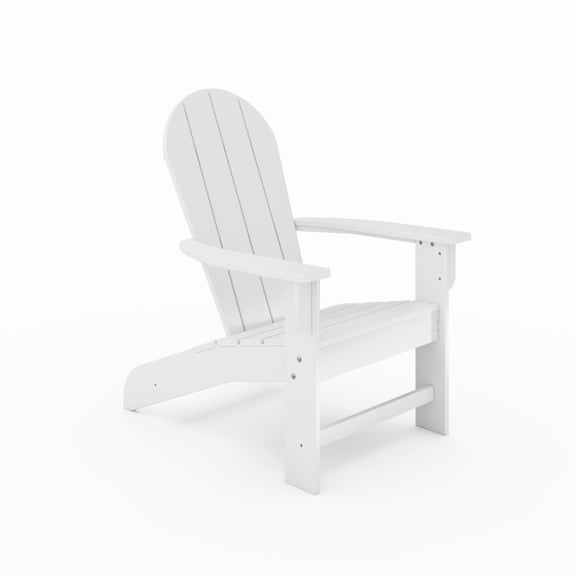 Miekor Furniture White Adirondack Chair Premium HDPE Poly Lumber for Pool, Patio, and Garden Elegance 8777