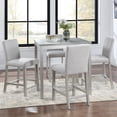 thumbnail image 1 of Miekor Furniture Wooden Dining Square Table, Kitchen Table for Small Space, 4 Person Counter Height Table, Gray BS8756, 1 of 6