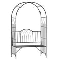 thumbnail image 1 of Miekor Metal Trellis Arbor Arch for Climbing Plants with Garden Bench, Grow Grapes & Vines, Patio Decor & 2-Person Outdoor Interlacing Decorative Seating with Tips, 484 lbs. Weight Capacity 22218, 1 of 10