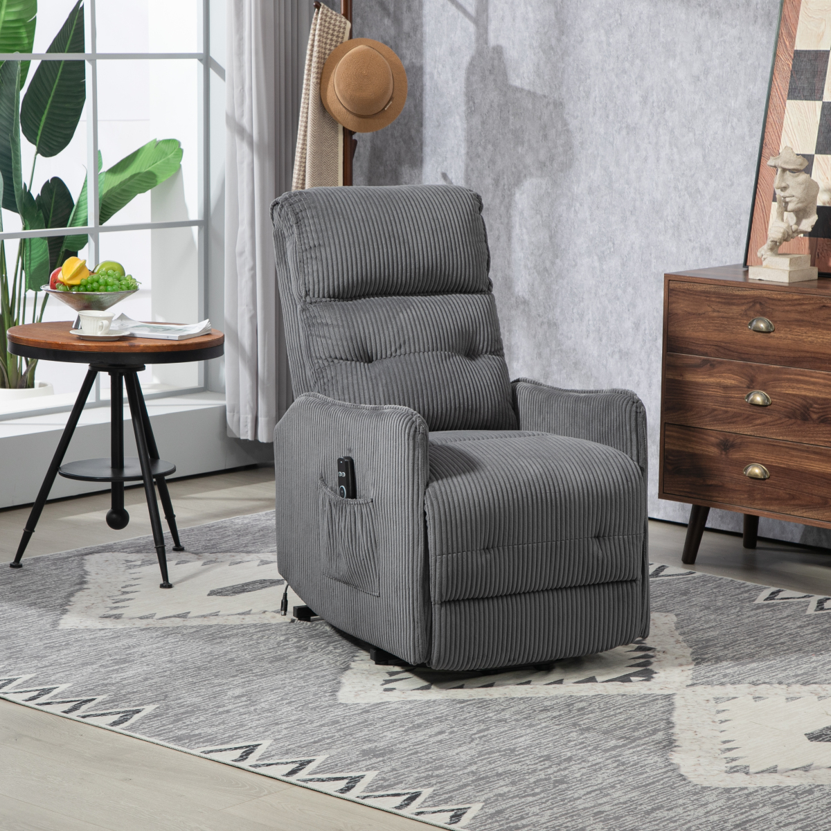 Pocket Chair Spring Miekor Recliner Chair, Electric Recliner Chairs for Adults, Side Pocket ...