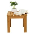thumbnail image 1 of Miekor Wooden Square Side End Table Patio Coffee Bistro Table Indoor Outdoor Natural, 1 of 4