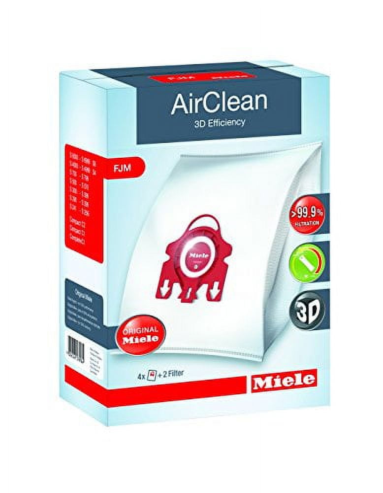 LOT OF 2 Miele HyClean 3D Efficiency FJM Vacuum Cleaner Bags - Pack of 4  (J2100)