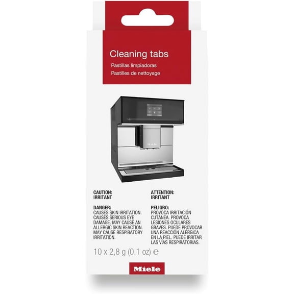 Miele Cleaning Tablets for Coffee Machines, Removes Oil and Residue, 10 Tablets