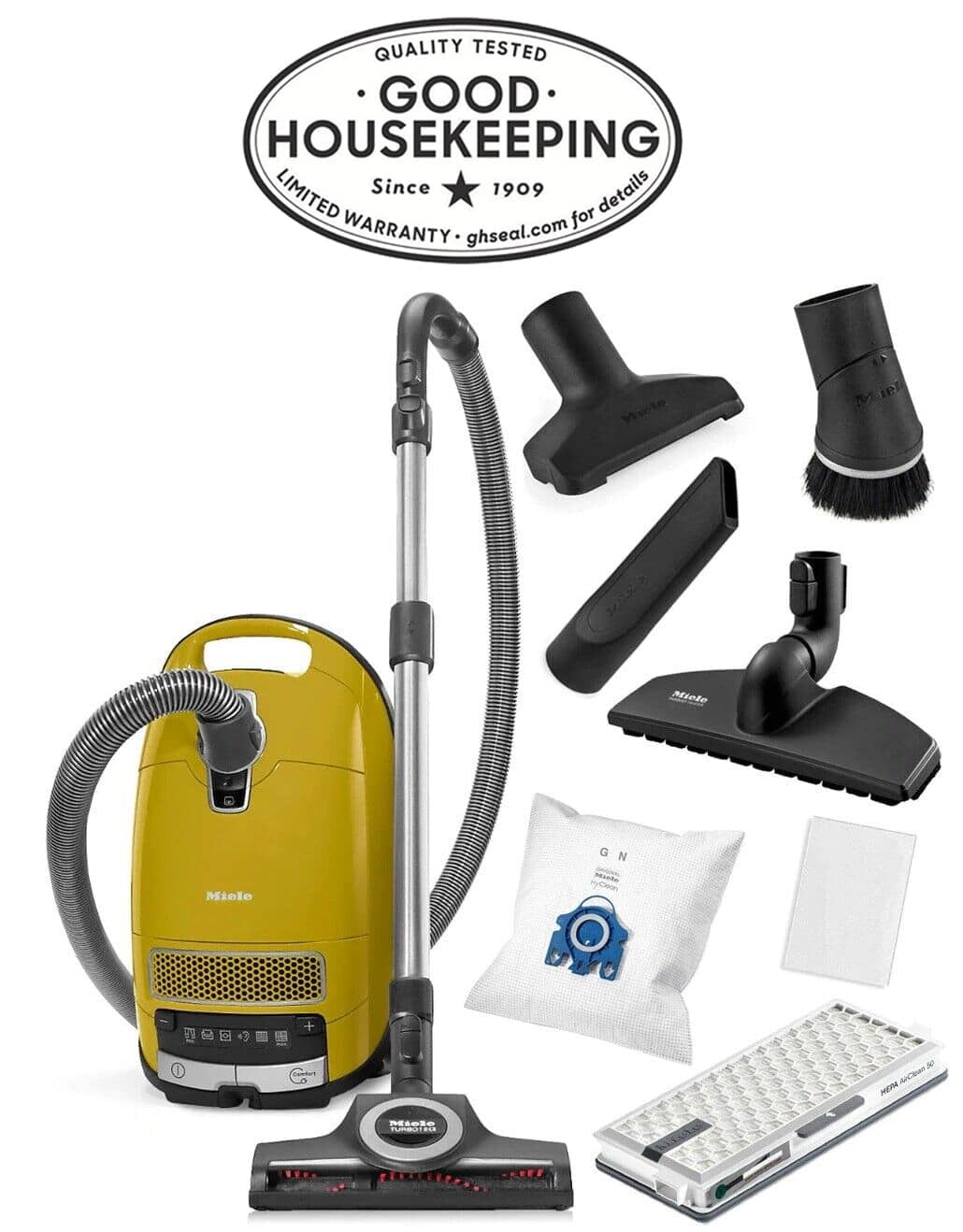 Miele Complete C3 Powerline Calima Canister Vacuum (Curry Yellow)