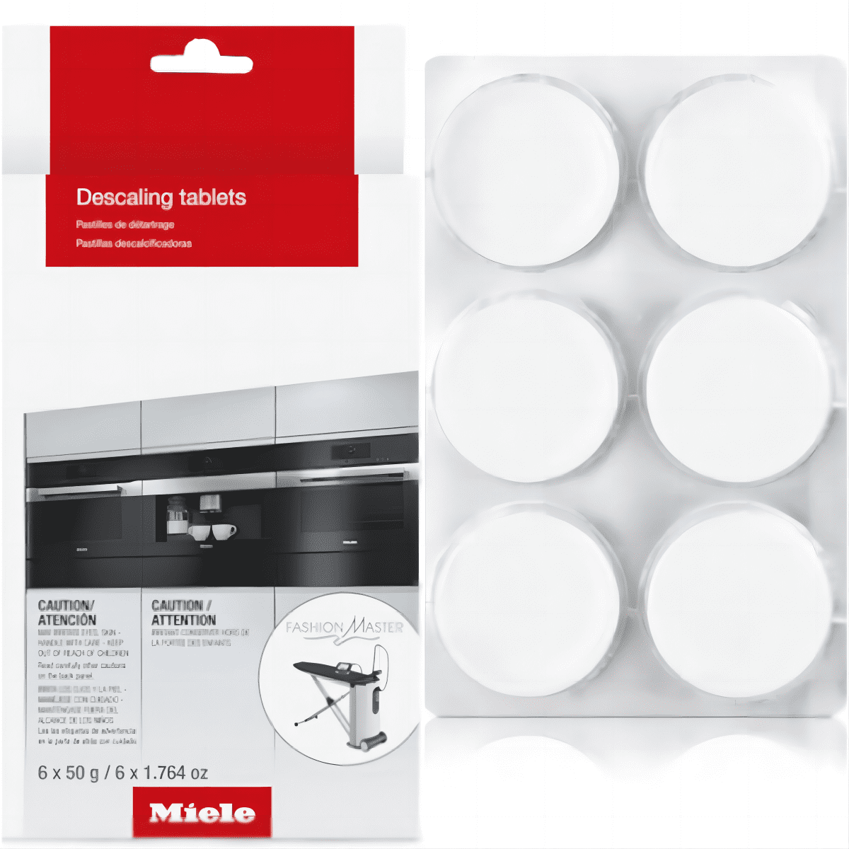 Miele Descaling Tablets for Coffee Machines, Steam Ovens, FashionMaster