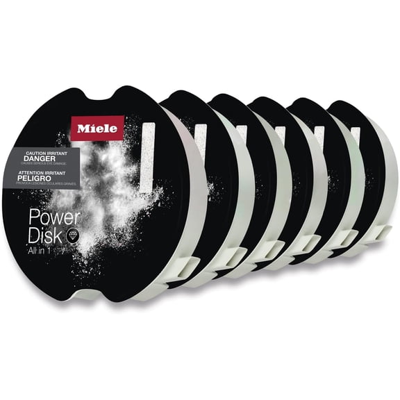 Miele PowerDisk All in 1 Dishwasher Detergent for Dishwashers with AutoDos, 6-Pack