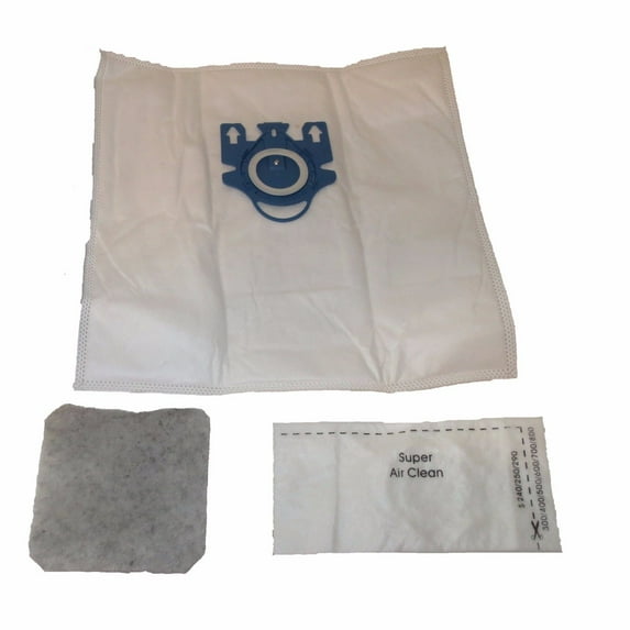 Miele Style G & N Canister Vacuum Bags Cloth Fiber Anti Allergen Filtration Type [50 Bags + 20 Filters]