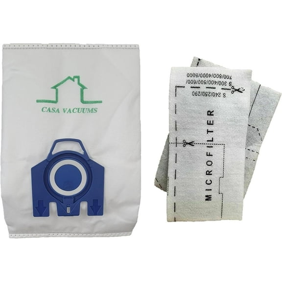 Miele Type GN 3D Efficiency HyClean Dust Bag (10 Pack + 2 AirClean Filters + 2 Motor Protection Filters), compare to Genuine Part # 10123210 (replaces oem # 9338530)Designed by Casa Vacuums