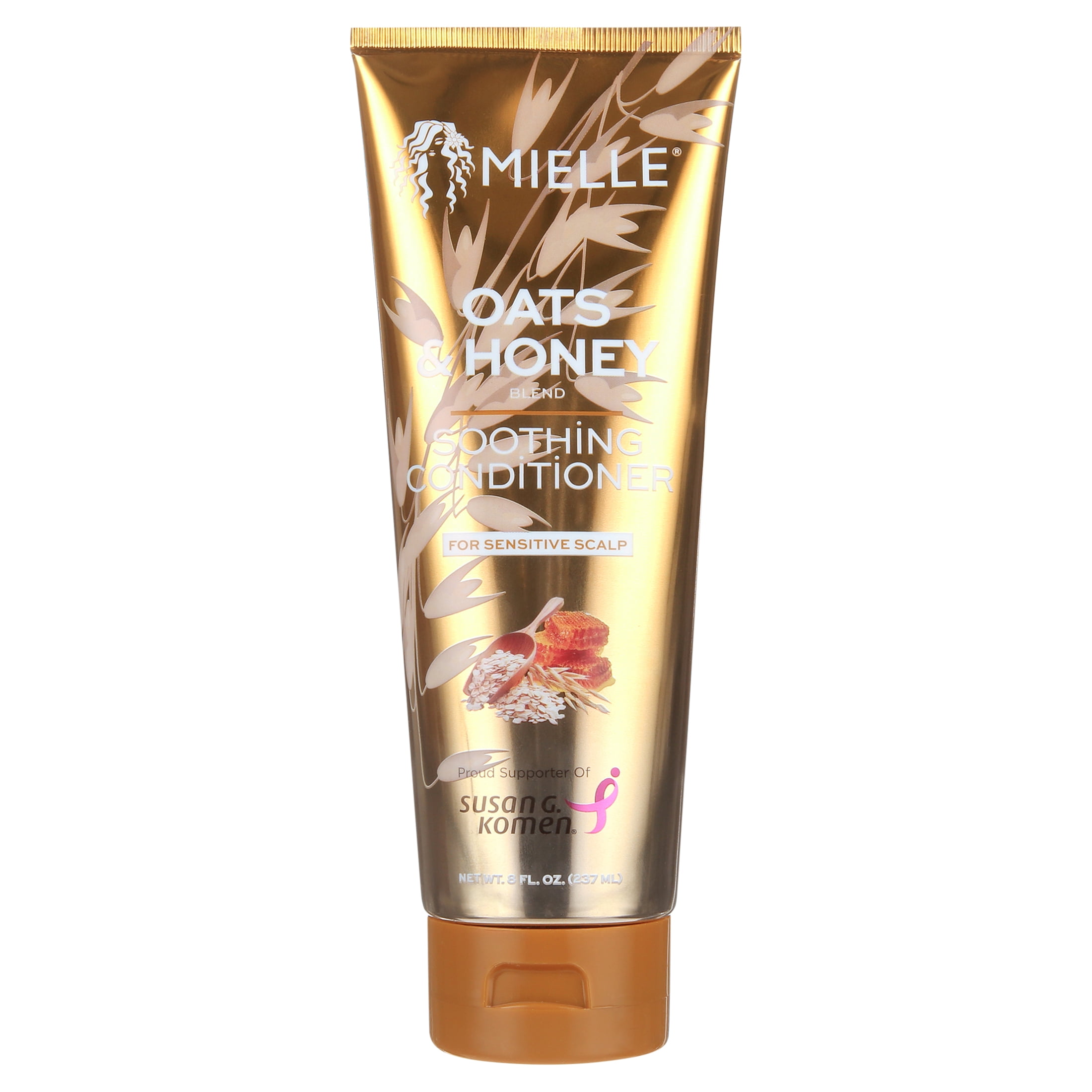 Mielle Oats & Honey Sensitive Scalp Soothing Conditioner 8 oz, Dry Hair, Clarifying, Squeeze