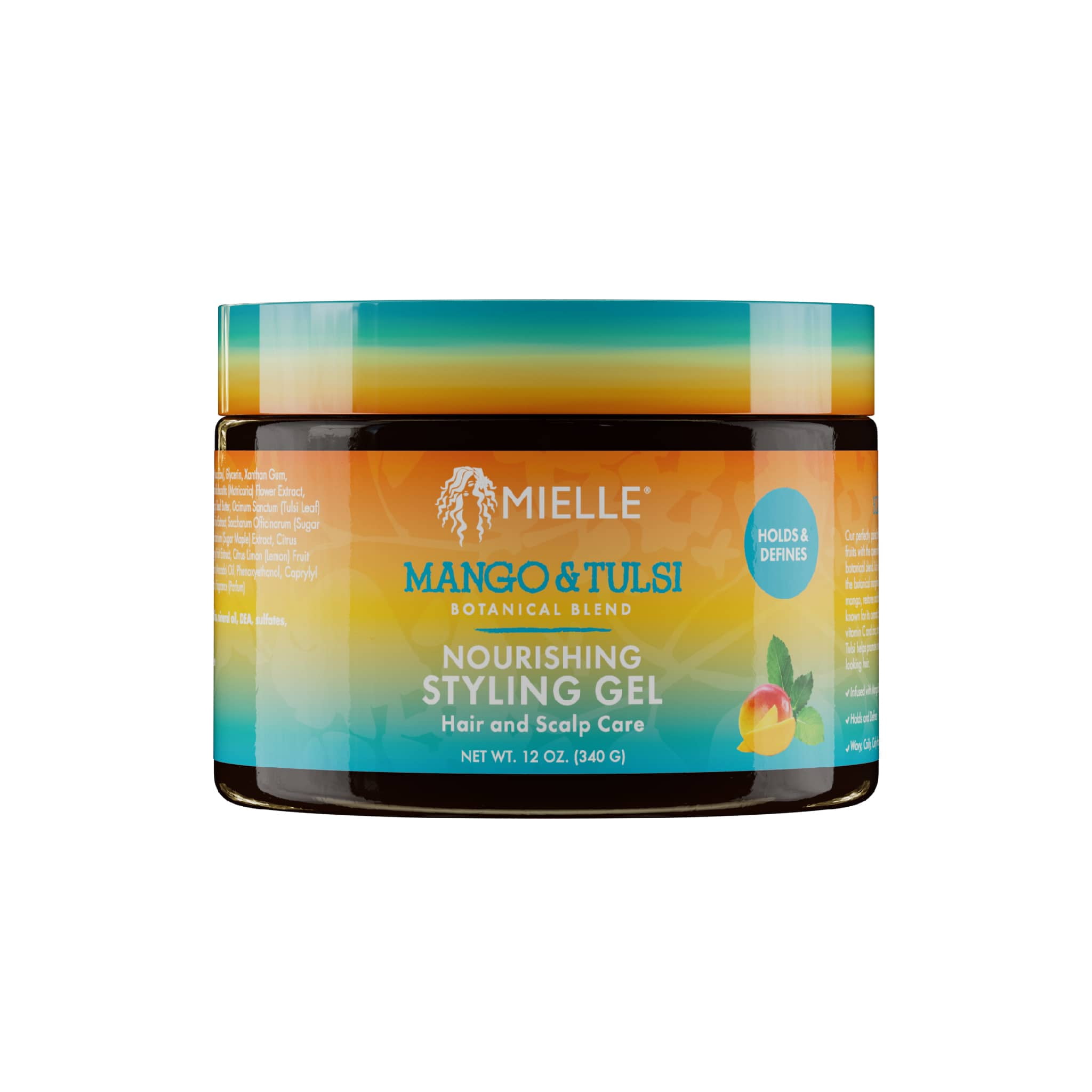 Mielle Organics Mango & Tulsi Nourishing Styling Gel 12 oz, Smoothing