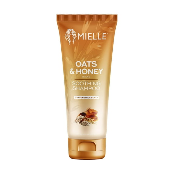 Mielle Organics Oats & Honey Soothing Shampoo 8 oz, All Hair Types, Clarifying, Squeeze Tube