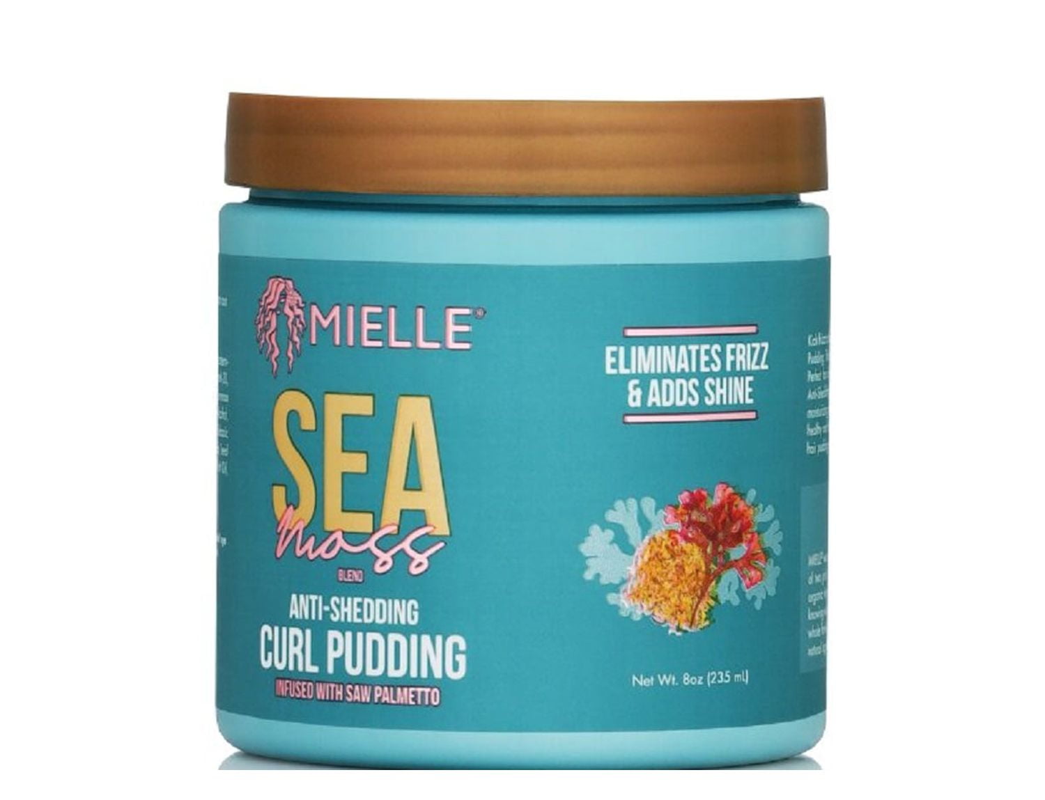 Mielle Organics Sea Moss Gel Hair Pudding 8 oz, Moisturizing, All Hair Types